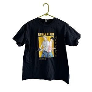 BANANA FISH T Shirt JAPANESE ANIME Black Mens Medium
